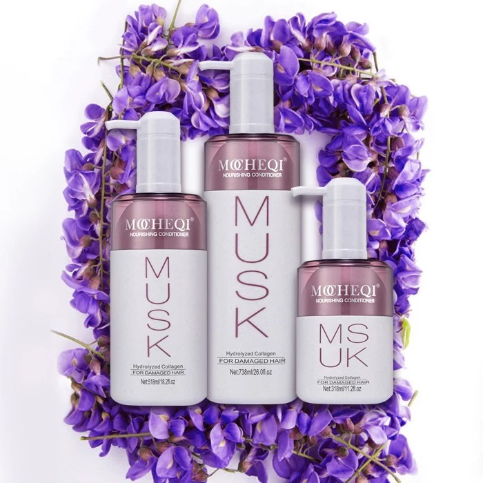 Dầu xả phục hồi hư tổn nuôi dưỡng tóc mocheqi musk hydrolyzed collagen