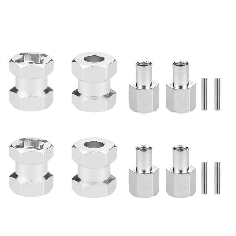 Rc car metal 12mm wheel hex hub 15mm extension coupler for axial scx10 d90 cc01 f350 1/10 rc crawler