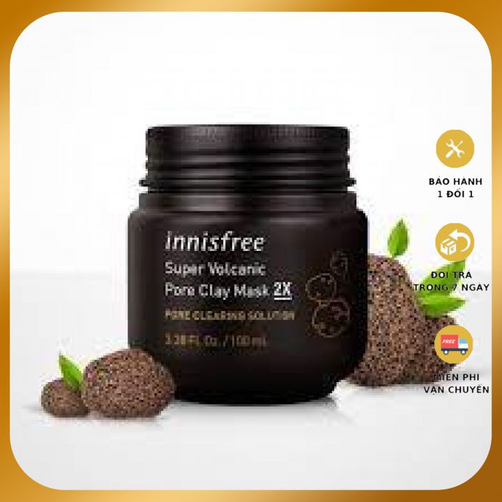 Mặt Nạ Đất Sét Innisfree Super Volcanic Pore Clay Mask 2X 100ml