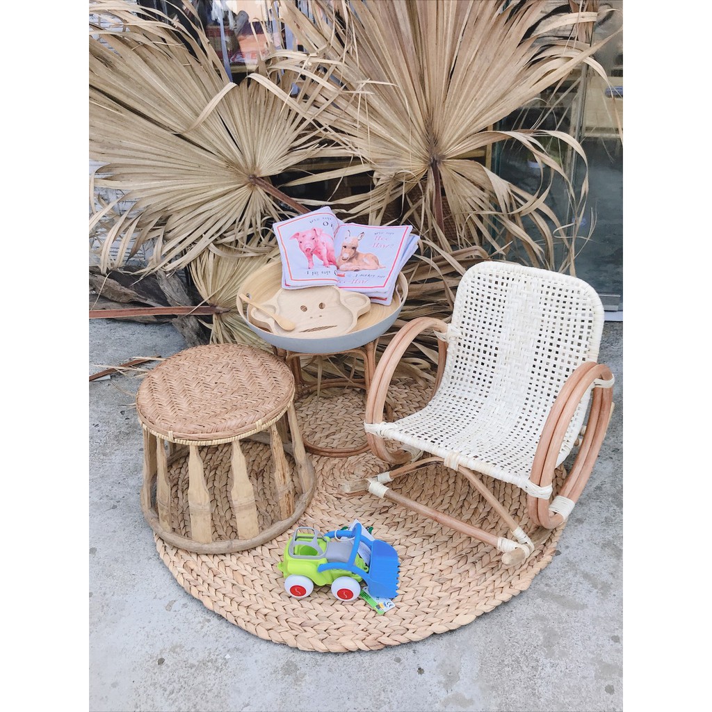 Bombo đạo cụ chụp hình, decor trang trí phòng bé, trường mầm non/ chất liệu tự nhiên thân thiện môi trường, an toàn cho bé