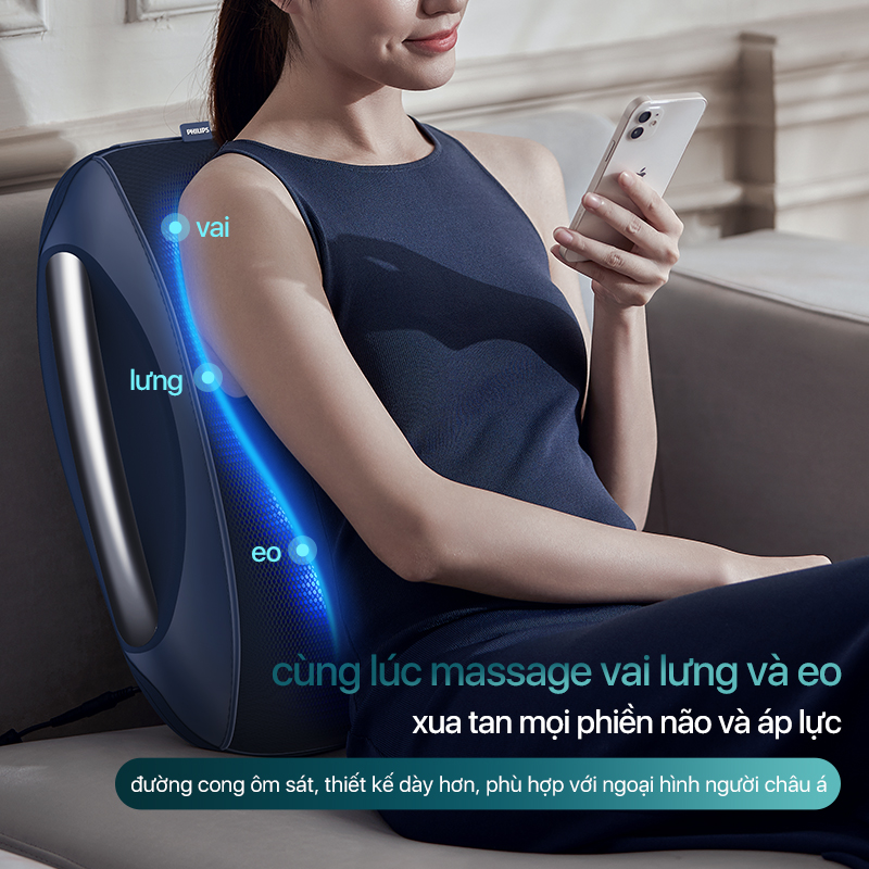PHILIPS Máy Massage Mắt 2702+Máy Massage Lưng 4501