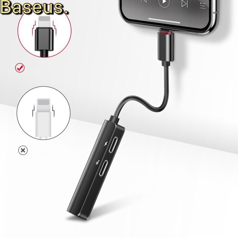 [ CHÍNH HÃNG ] Jack Chuyển Đổi BASEUS Cổng Chia Lightning -100 ĐÁNH GIÁ 5 SAO