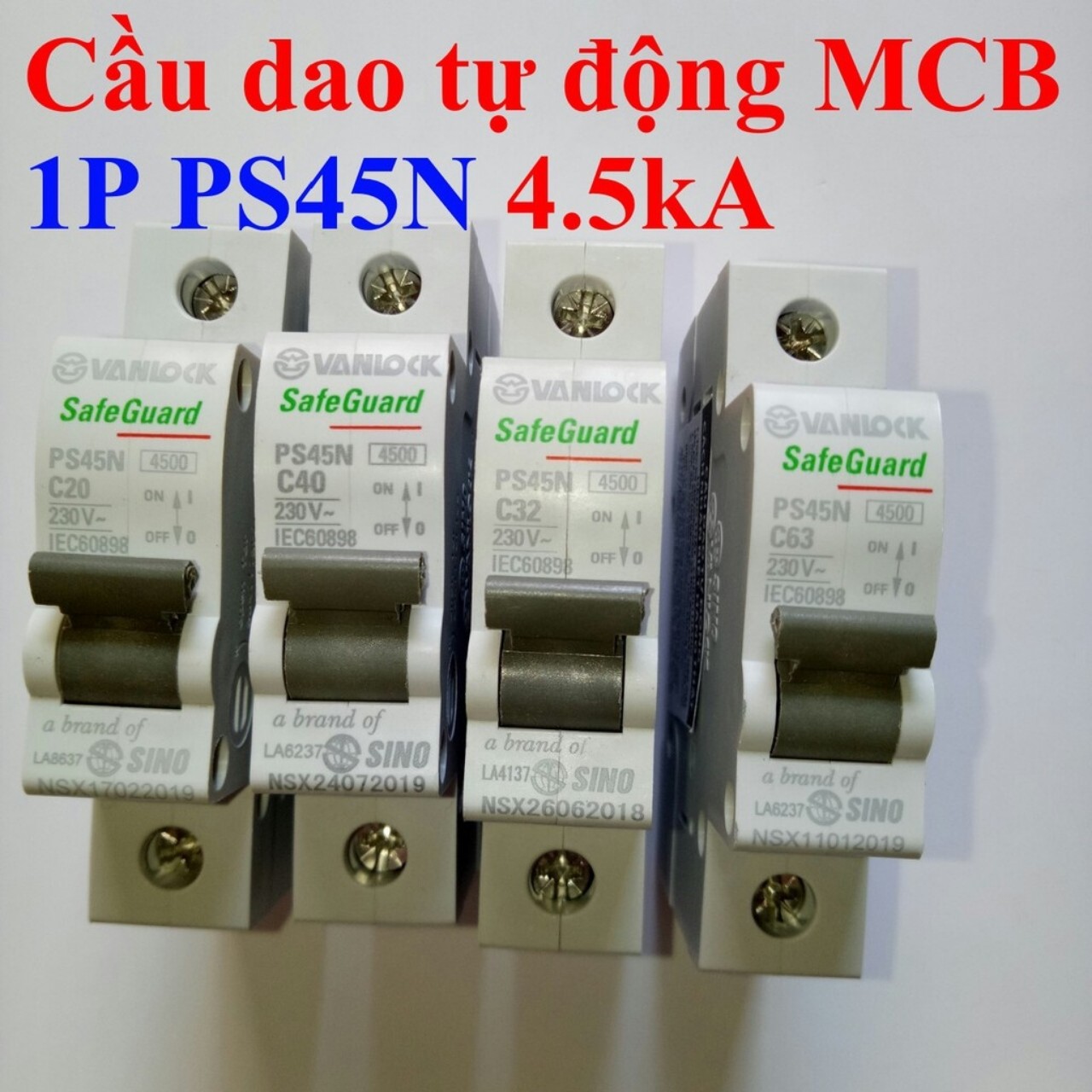 [Sino] Cầu Dao Tự Động Mcb 1 Pha - 2 Pha - 3 Pha - Đèn Led Thiên Vân