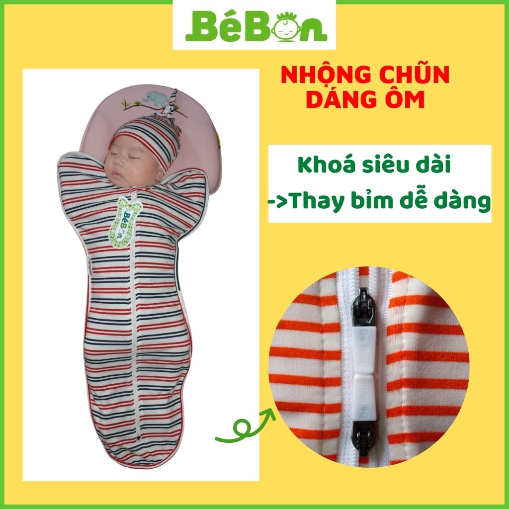 NHỘNG CHŨN VẢI SỢI TRE Bé Bon- NHỘNG NGỦ CHŨN BÉ BON Mã NC05 Cotton Co