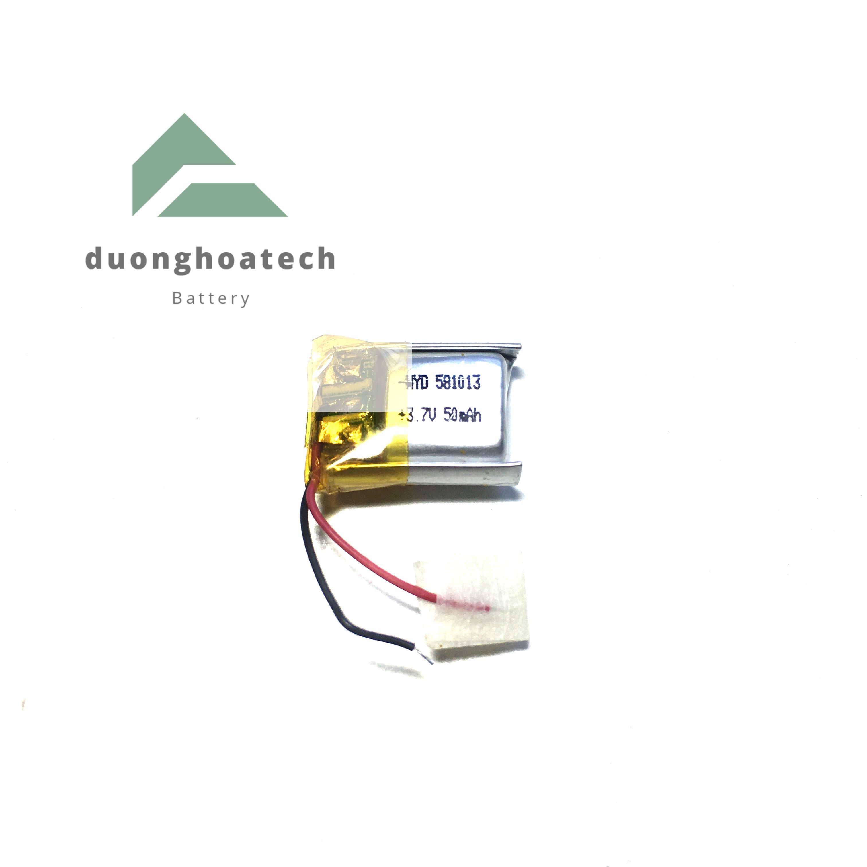Pin li-po lithium polymer 3.7v dung lượng 50mah 5.8x10x13mm dùng cho tai nghe bluetooth các loại