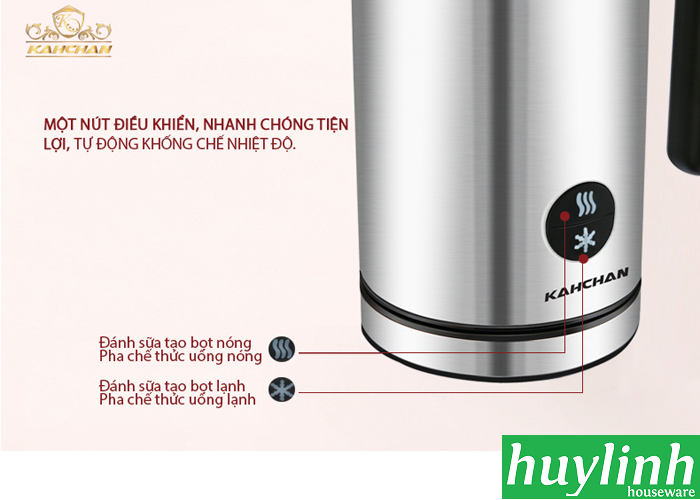 Máy đánh sữa tạo bọt, pha cacao Kahchan EP2188 - 600ml [EP2198 mới]