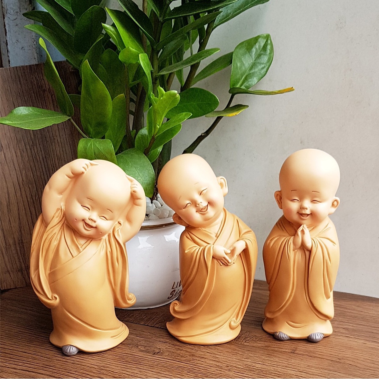 Bộ 3 chú tiểu vàng 16,5cm