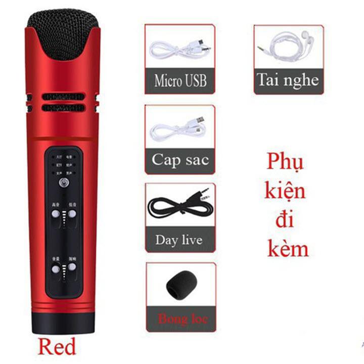 Mic thu âm live stream c16 bảo hành 6 tháng đổi mới