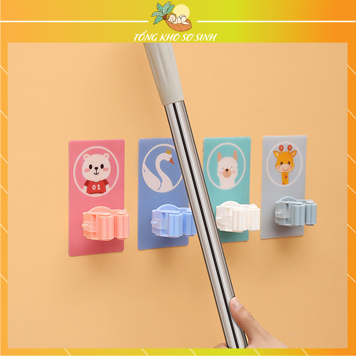 Móc dính tường Treo cây lau nhà, Móc treo chổi treo ô dù, Móc treo đa năng đồ gia đình chịu tải lên đến 5kg, móc treo đồ nhà tắm, móc treo tiện dụng