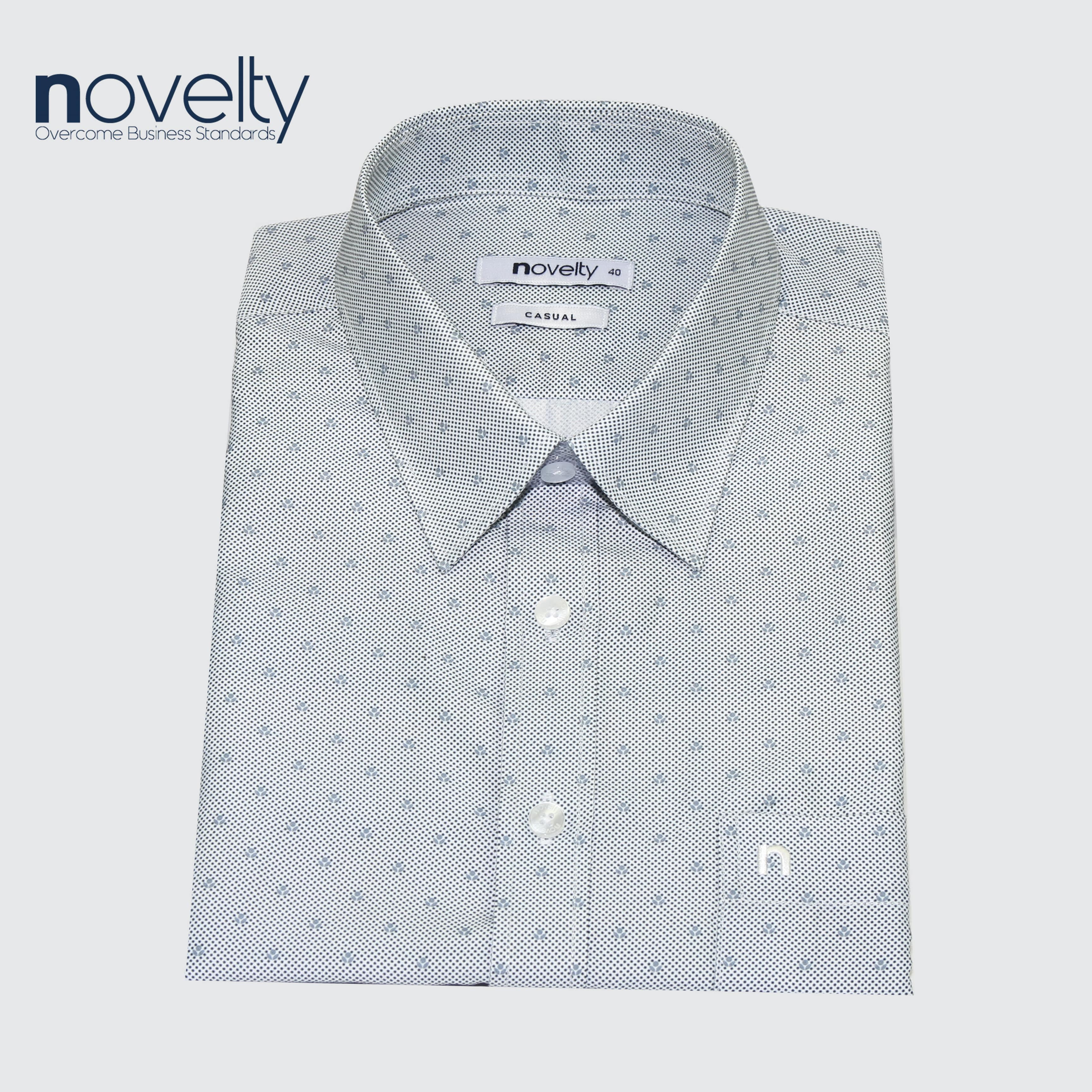 Áo sơ mi nam ngắn tay Novelty hoa văn Casual 220283N