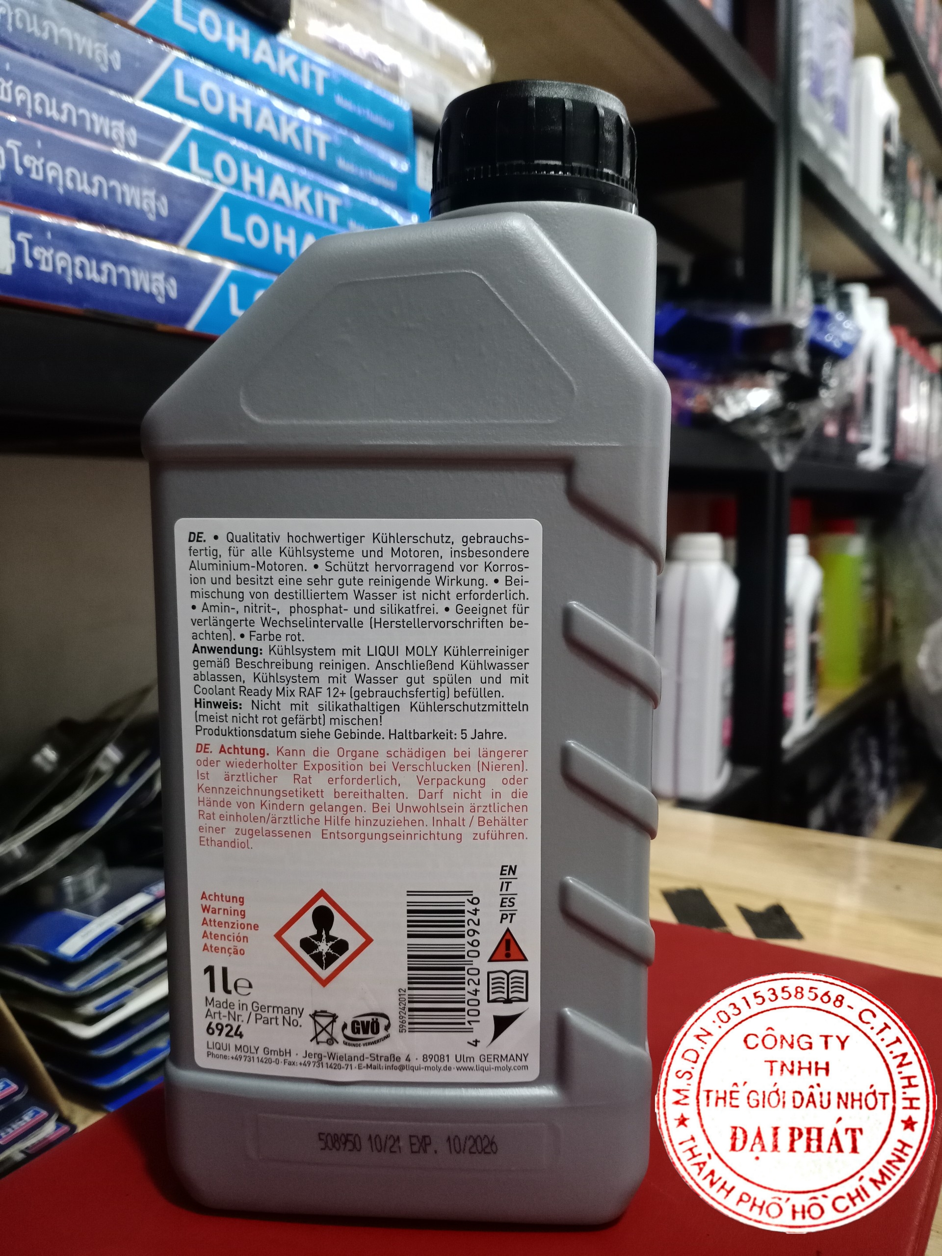 Nước làm mát liqui moly loại pha sẵn RAF12+( 1L)