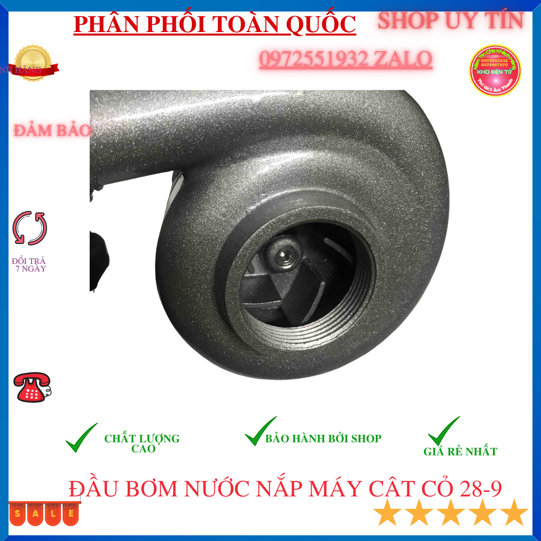 Đầu Bơm Nước Lắp Máy Cắt Cỏ Phi 28- 9 Khía