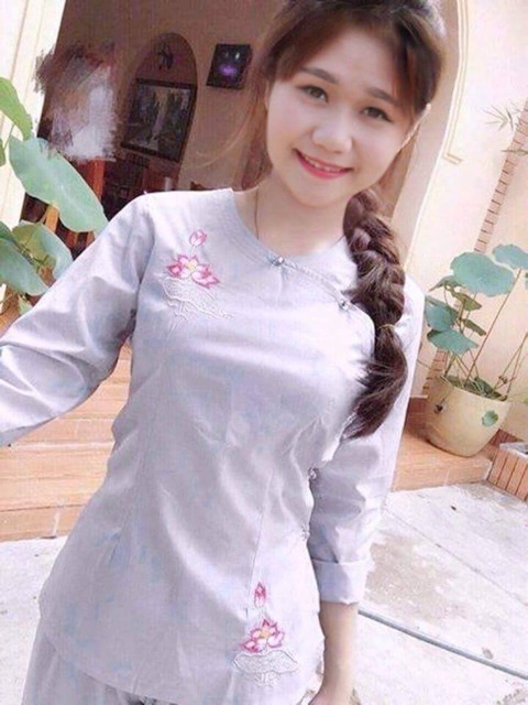 ÁO Lam Đi ChùA - Bộ VạT BầU