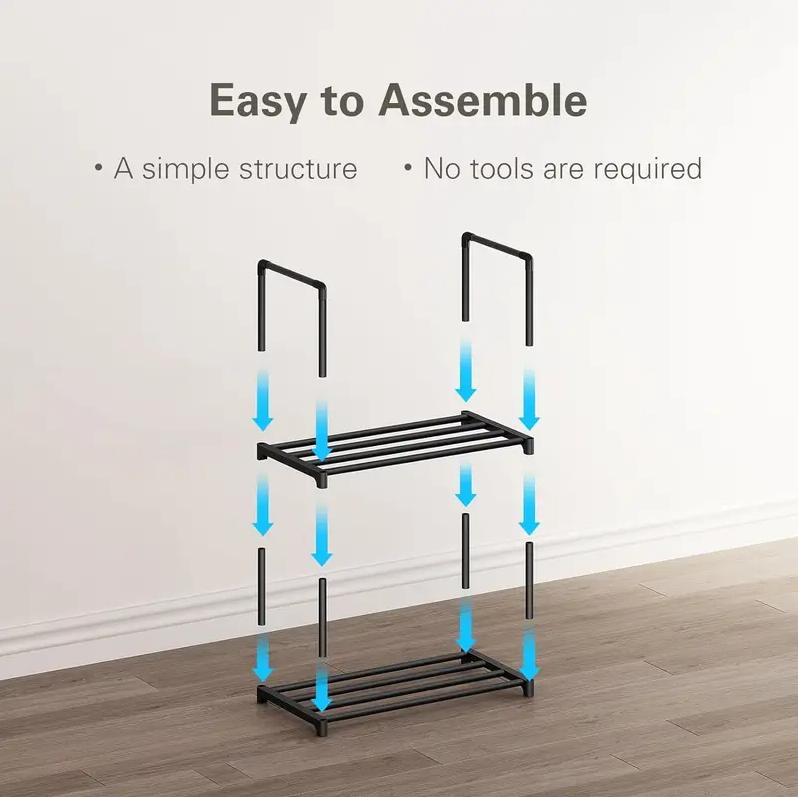 Kệ Để Giày 10 tầng Chắc Chắn Khung Inox ( Loại 205 x 30 x 42 cm)
