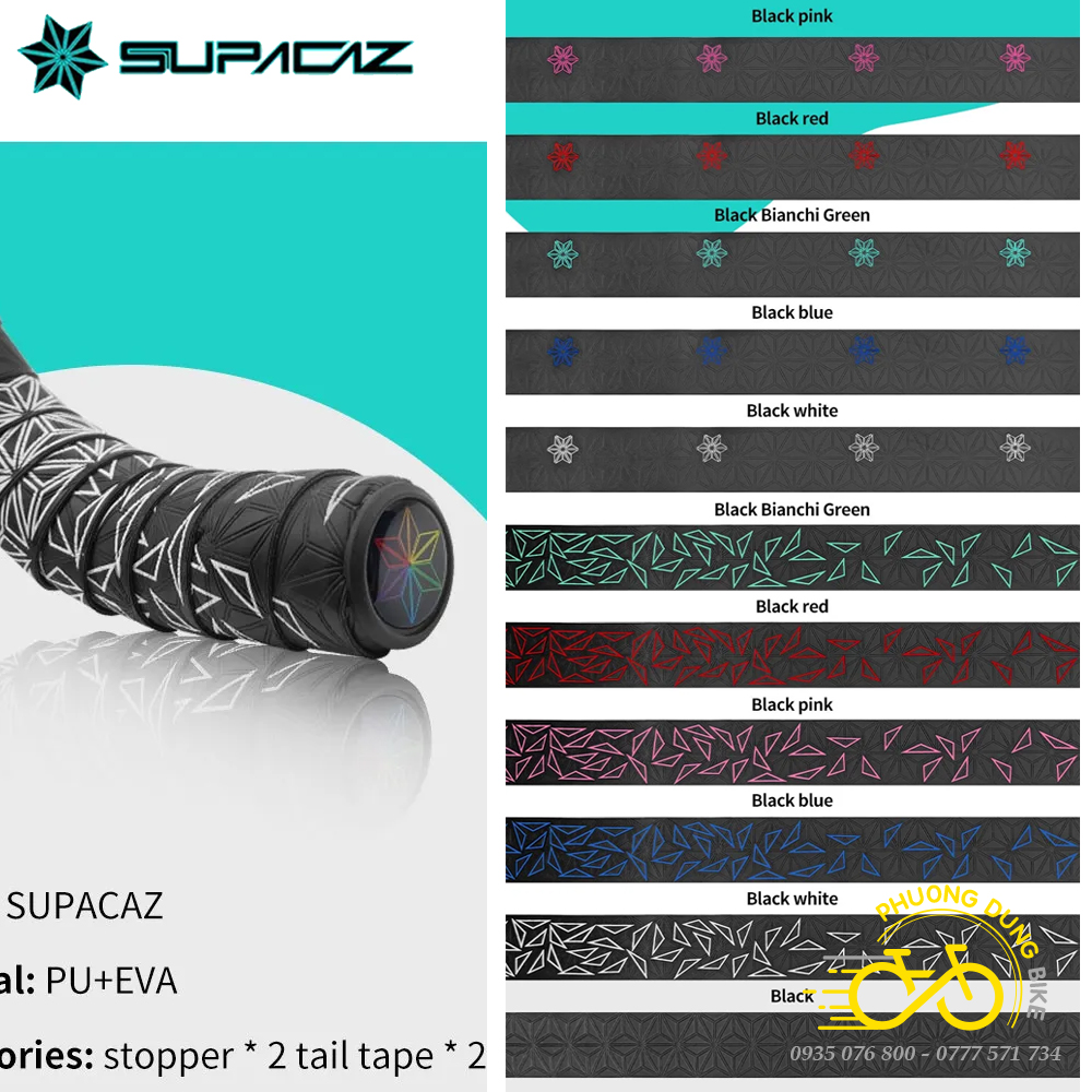 Dây quấn (Băng quấn) ghi đông xe đạp PU EVA SUPACAZ