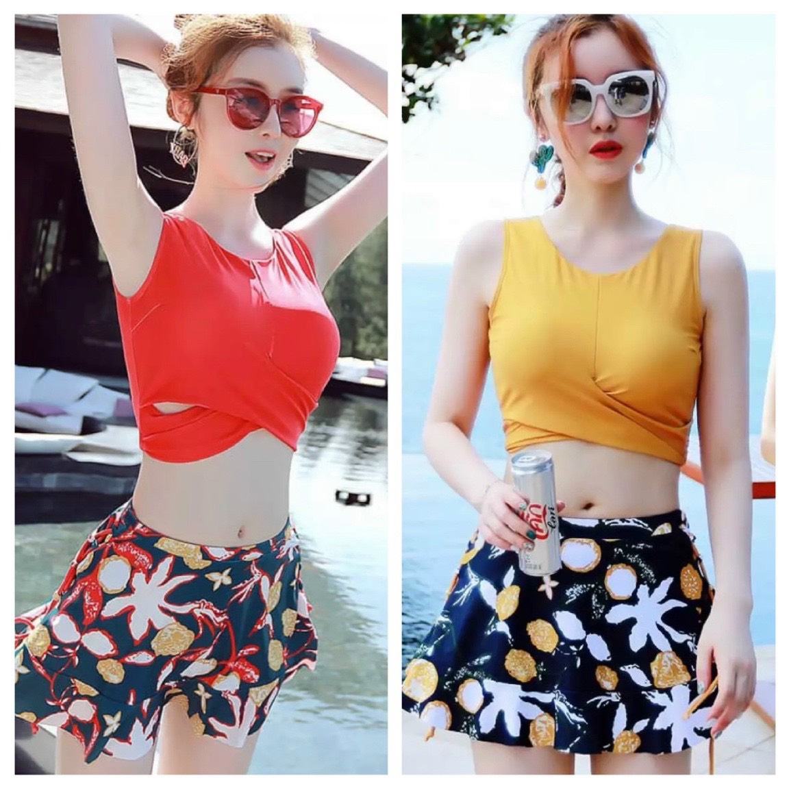 Bộ bơi nữ váy rời đuôi cá 30-60kg(nhắn tin chọn màu)