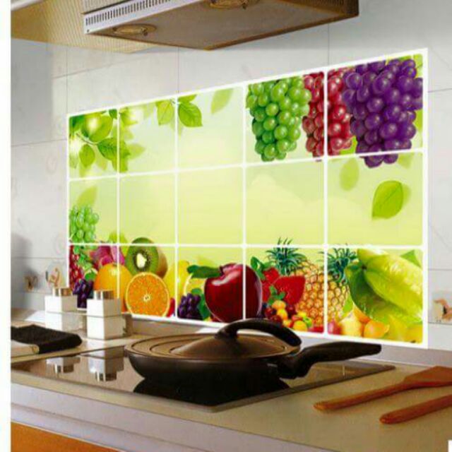 Miếng dán bếp giấy dán bếp chống dầu mỡ Decal giấy dán tường