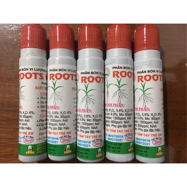 Combo 5 Phân bón lá kích ra rễ Root New đậm đặc 20ml