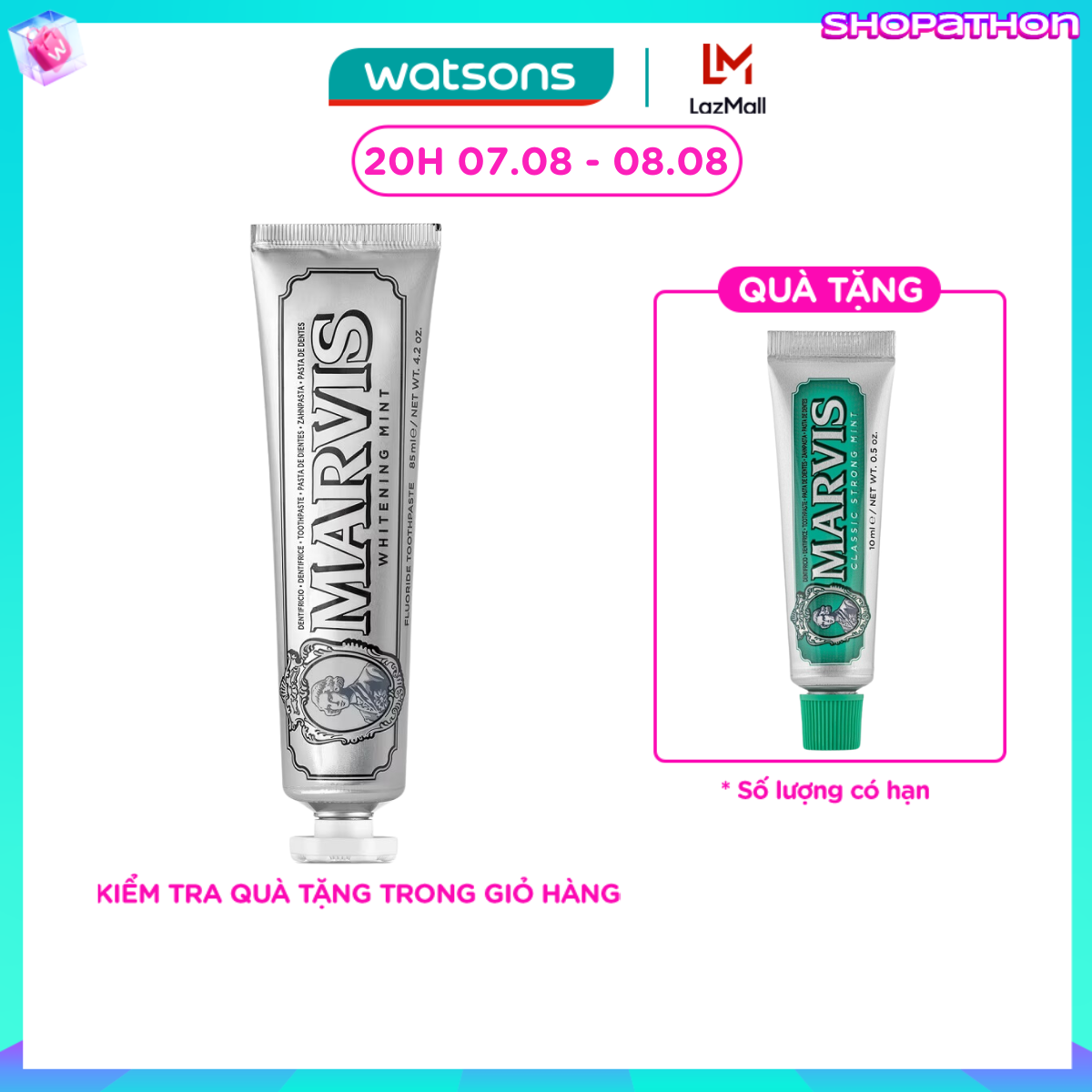 Kem Đánh Răng Marvis Whitening Mint 85ml