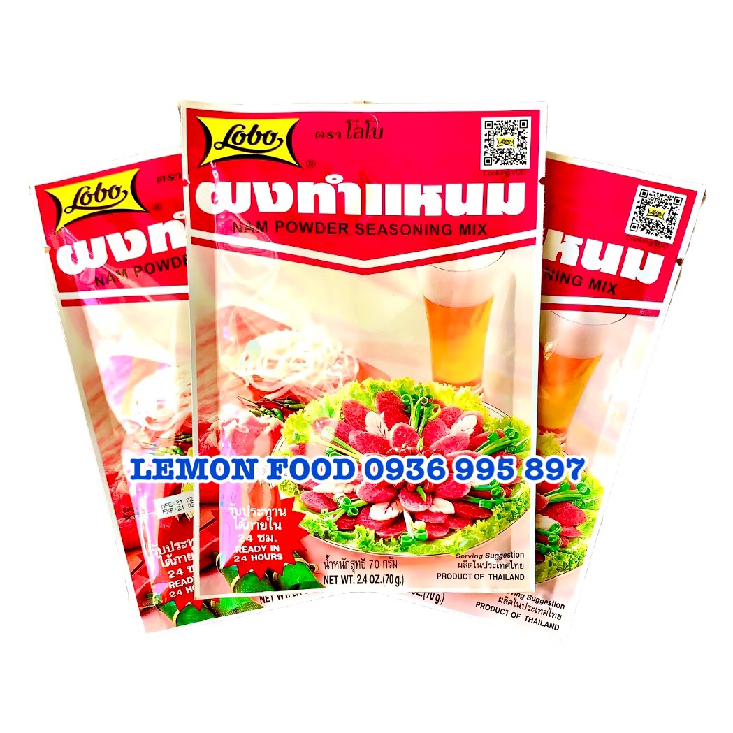 Bột gia vị làm NEM CHUA hiệu Lobo Thái Lan (gói 70g)