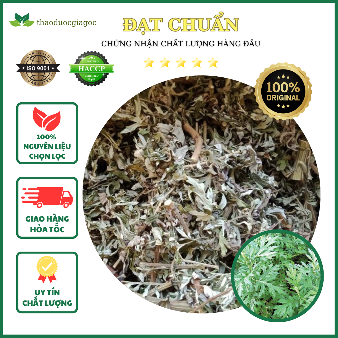 1kg lá ngải cứu khô hàng loại 1.