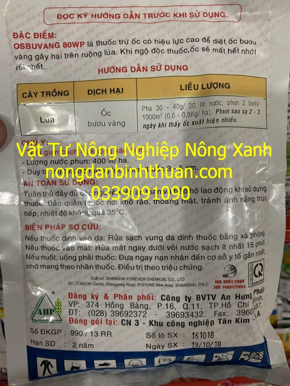 Thuốc diệt ốc Osbuvang 80WP gói 100g