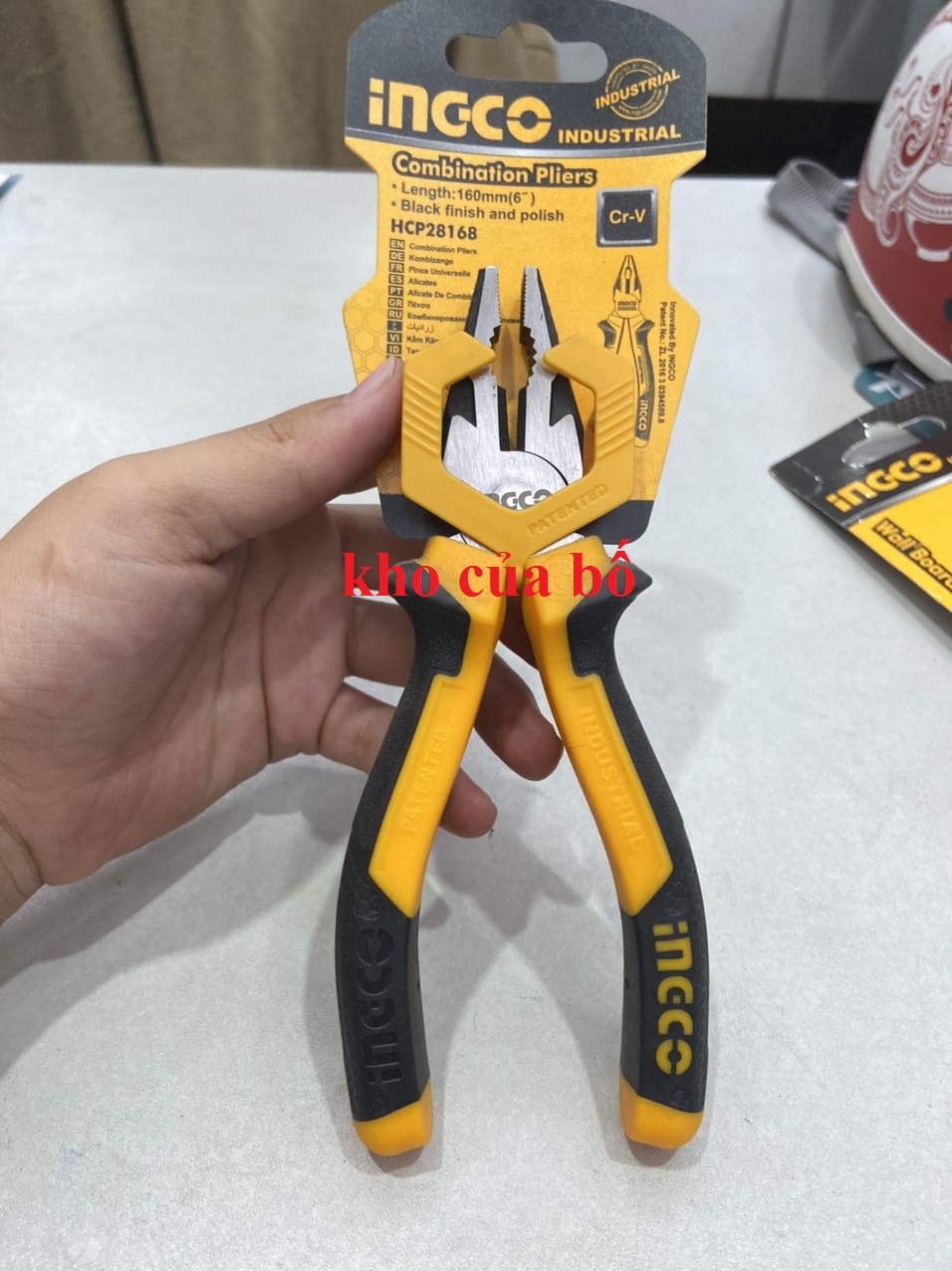 Kềm răng 6"/160mm Ingco HCP28168