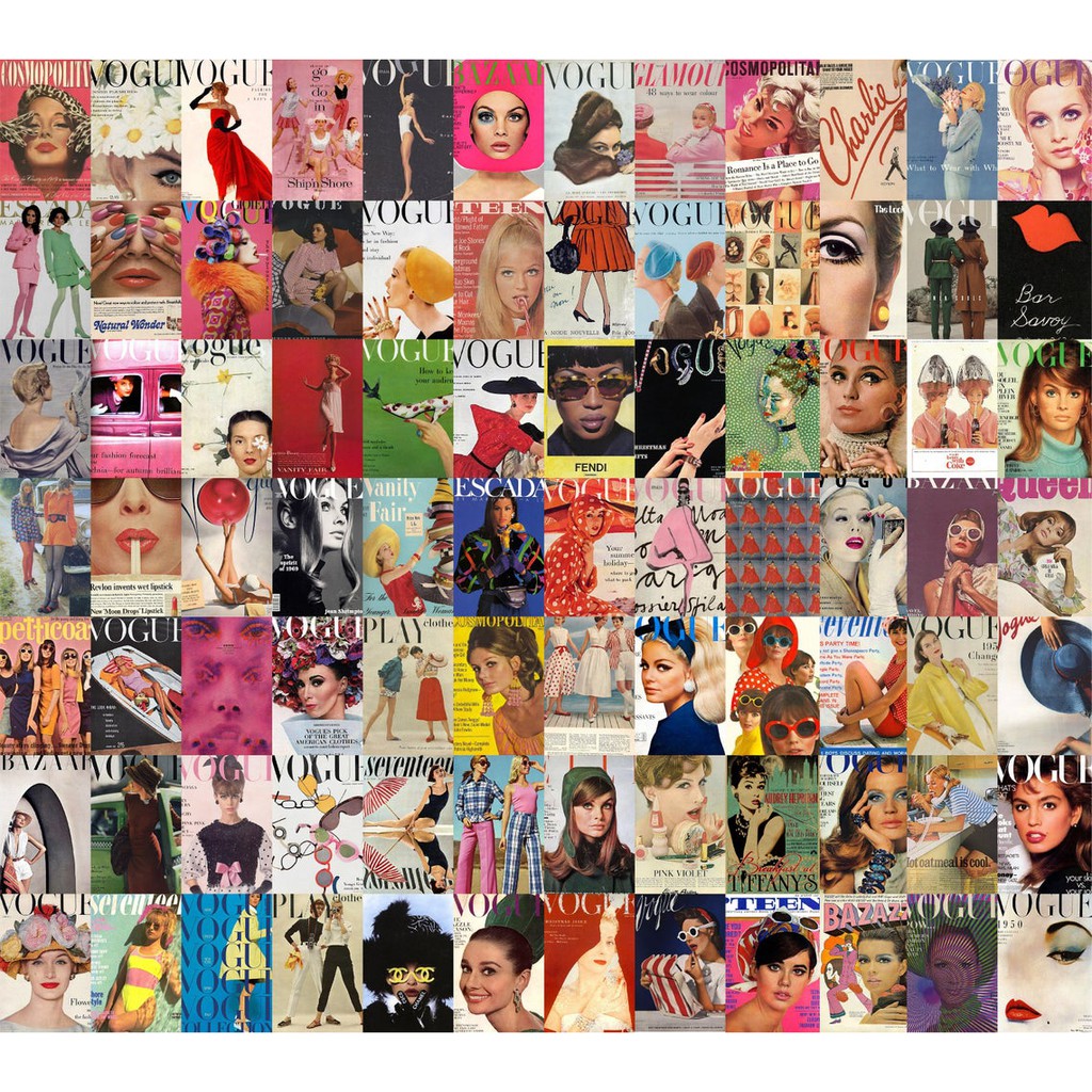 12 tấm Wall Collage - theme Magazine cover