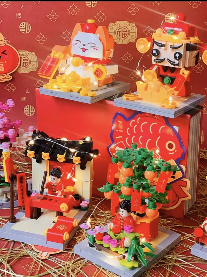 Bộ Lego Mèo thần tài đón tết