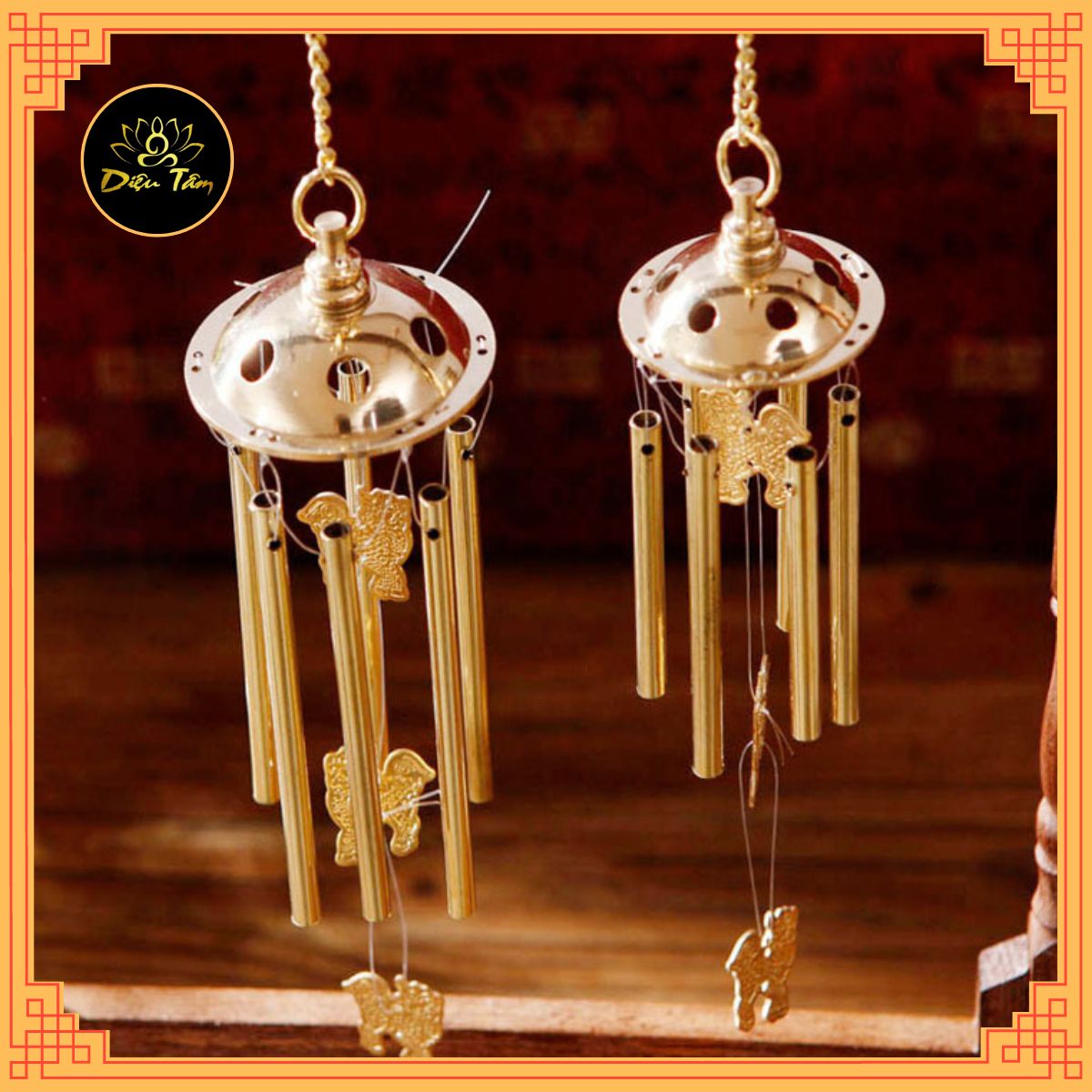 [Bronze standard] Copper Wind Chimes-6-bar wind chimes es es de Parede Poly