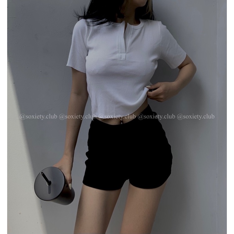 Croptop Basic Cổ V💕A08