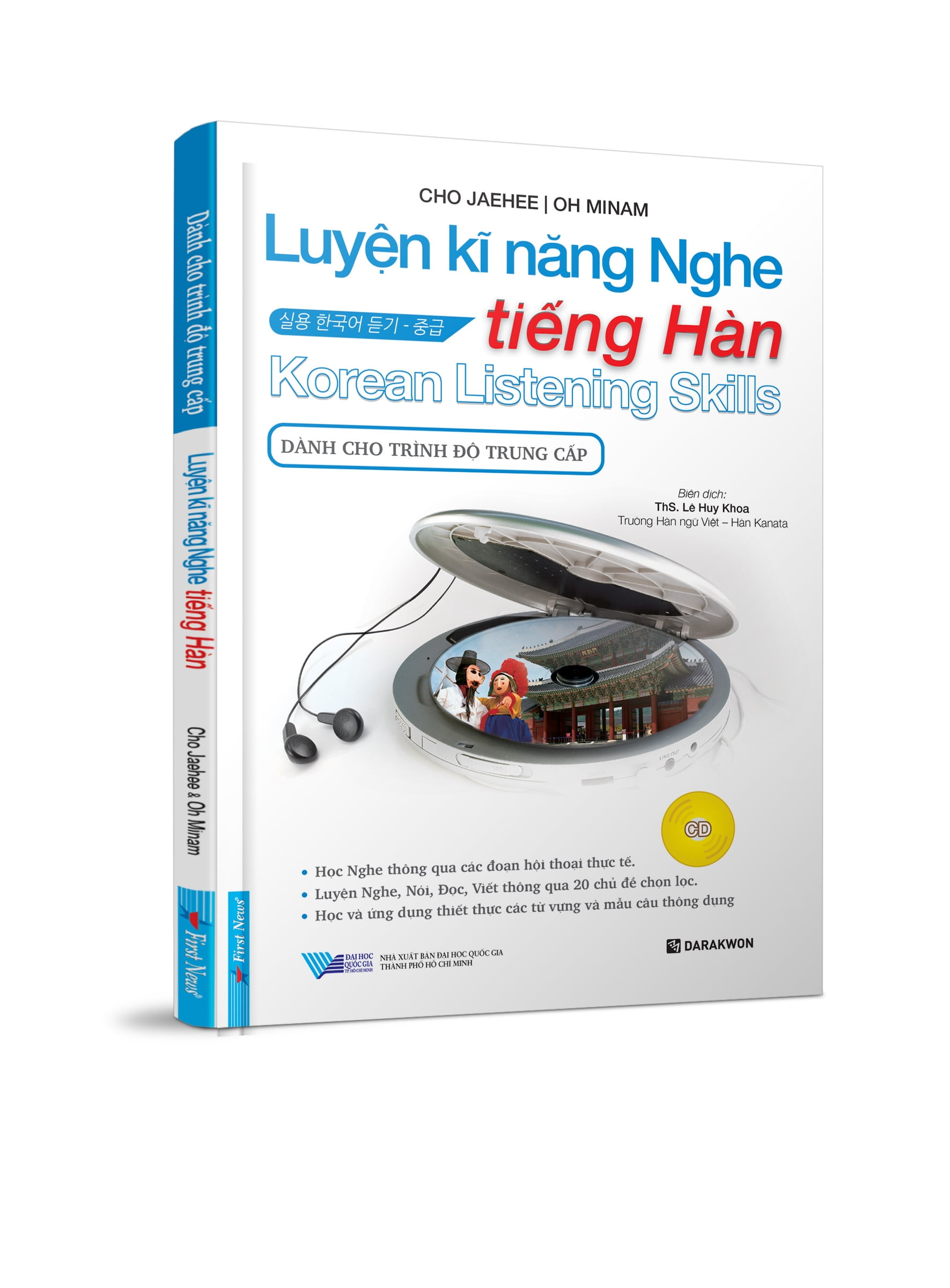 Fahasa - luyện kĩ năng nghe tiếng hàn - dành cho trình độ trung cấp