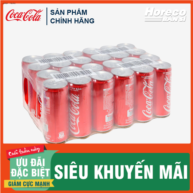 [HCM-Giá Sỉ] Nước Ngọt Coca Cola thùng 24 lon x 320ml