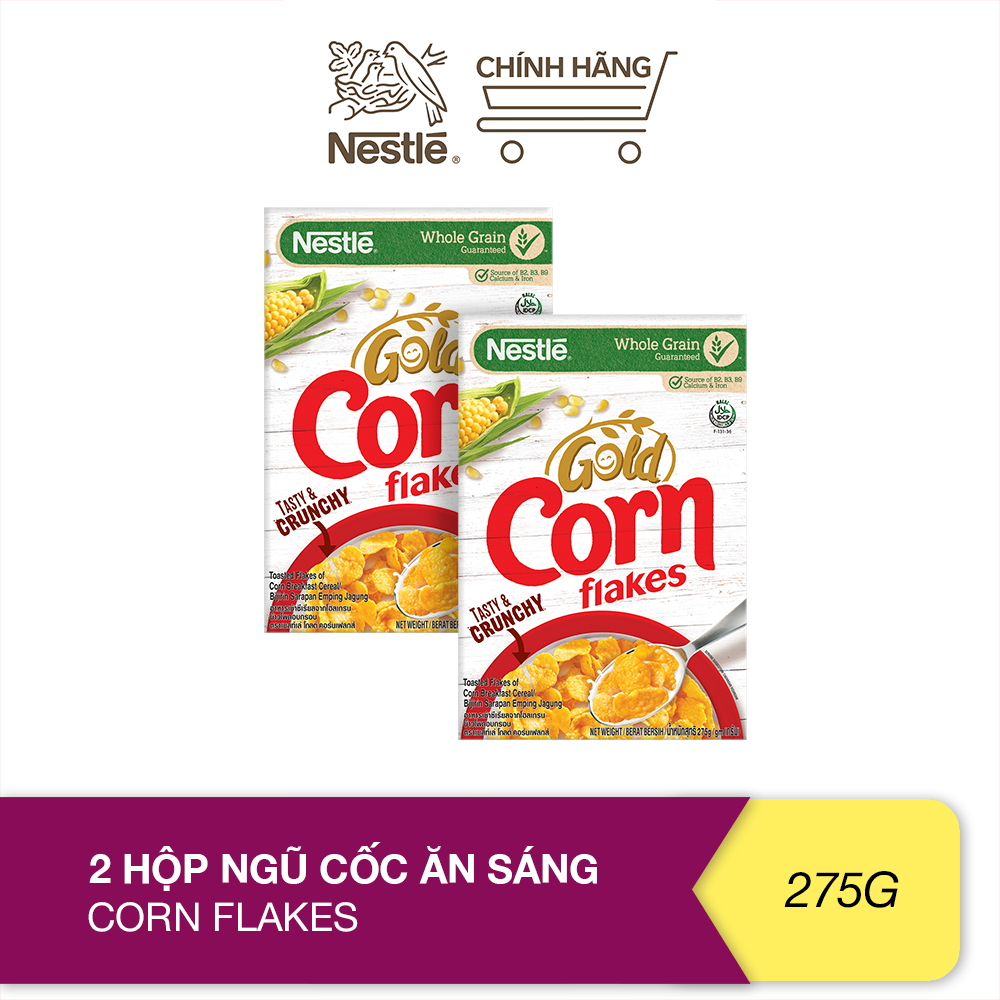 Combo 2 hộp ngũ cốc ăn sáng Corn Flakes (Hộp 275g)
