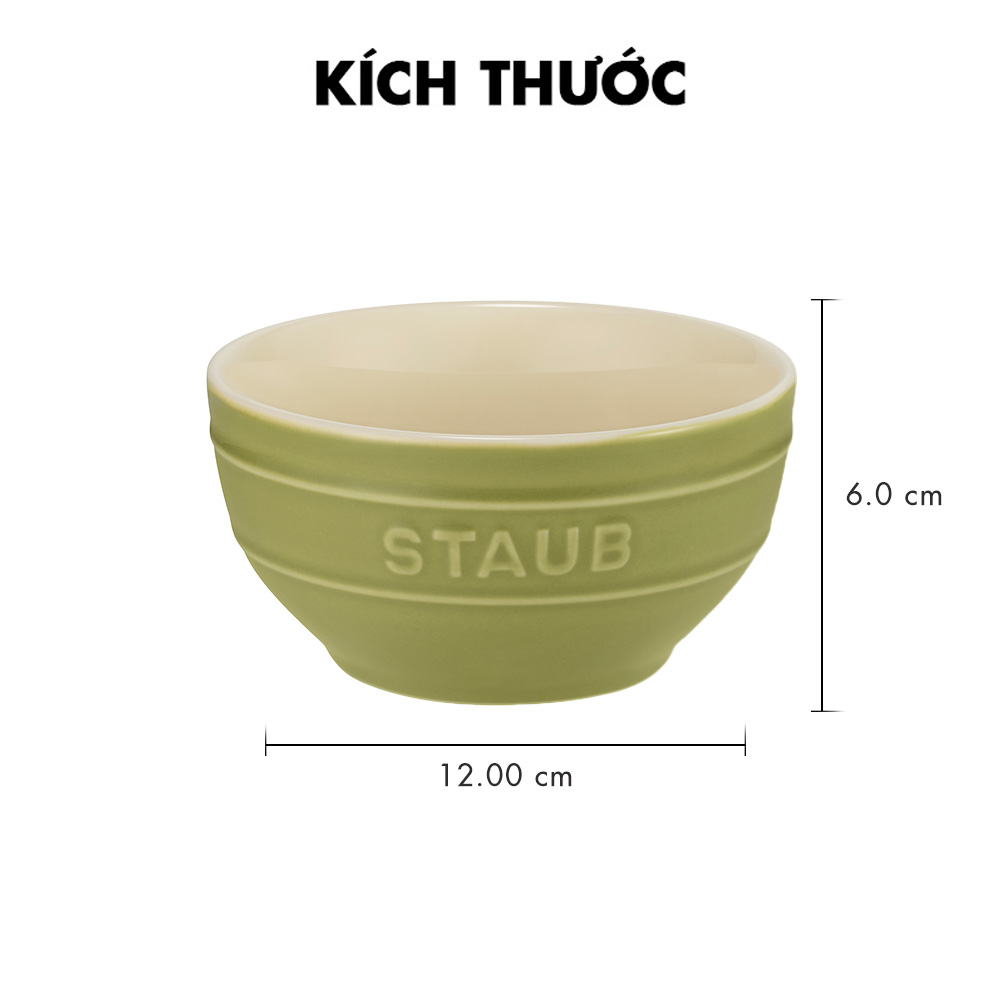 Bộ chén bát, đĩa, cốc, hũ gia vị gốm sứ STAUB Ceramic (Macaron/Rainbow) - bộ 6 món theo từng loại
