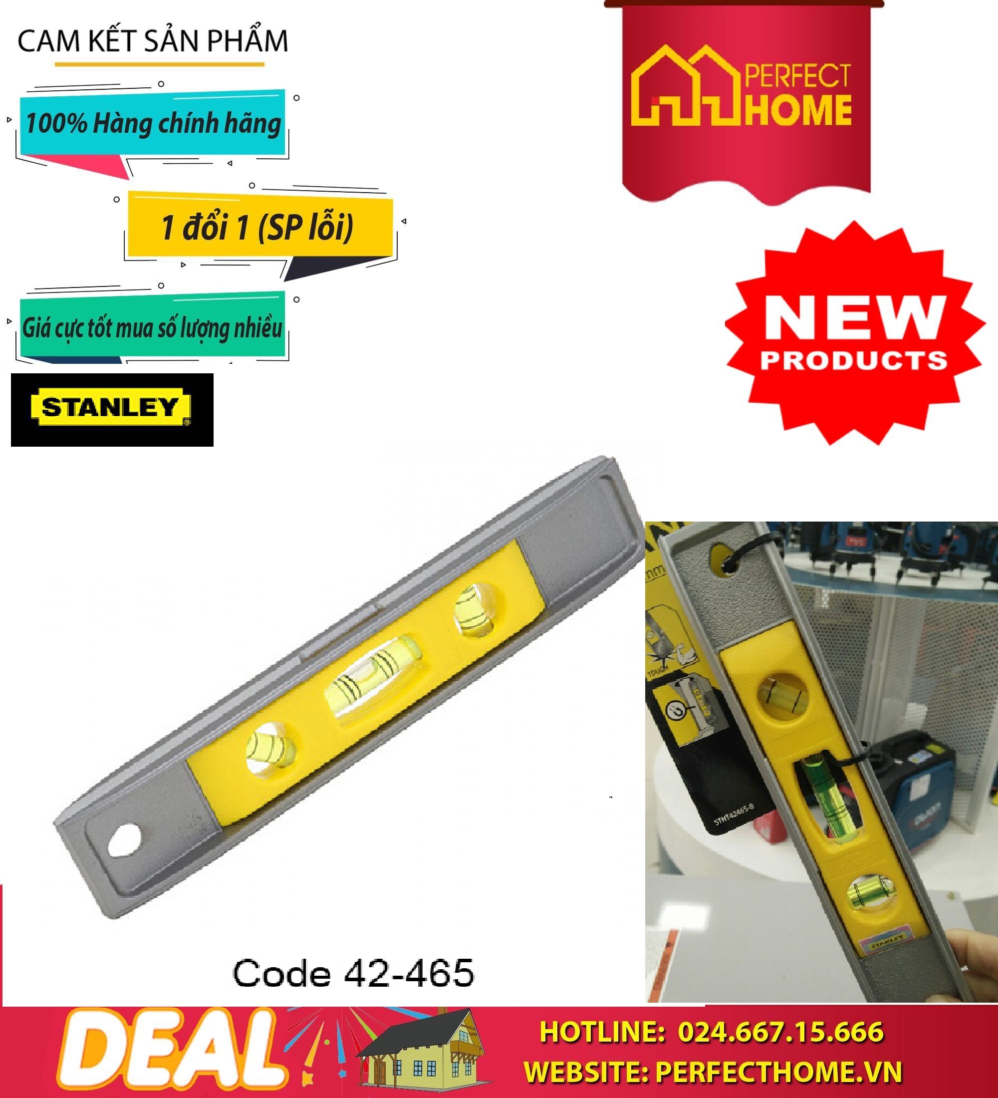 Thước thuỷ sắt Stanley 42-465 9in/22,5cm, có từ