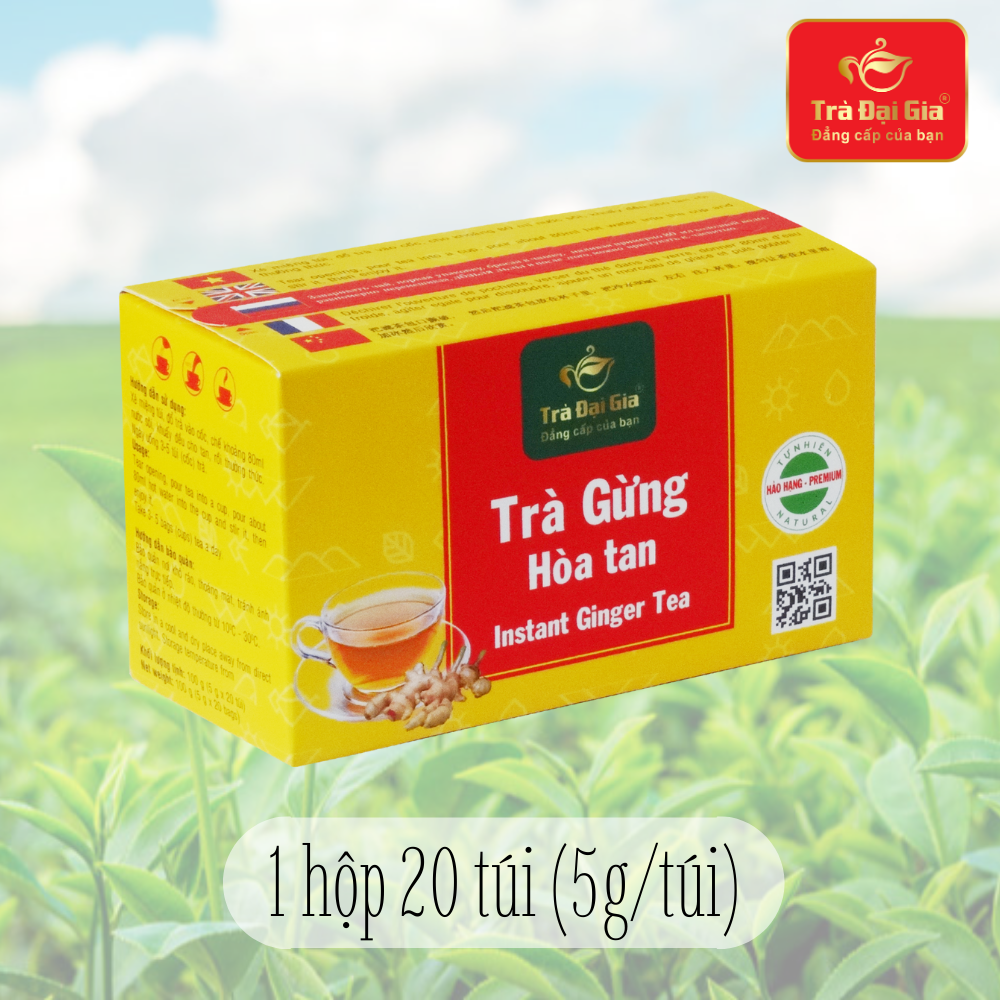 Trà gừng - Trà Đại Gia (1 hộp 20 túi hòa tan)