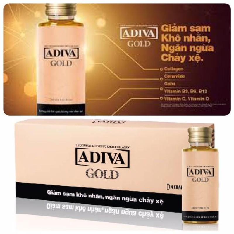 Bộ 02 hộp Collagen ADIVA GOLD (1 hộp 14 chai x 30ml) nhập khẩu