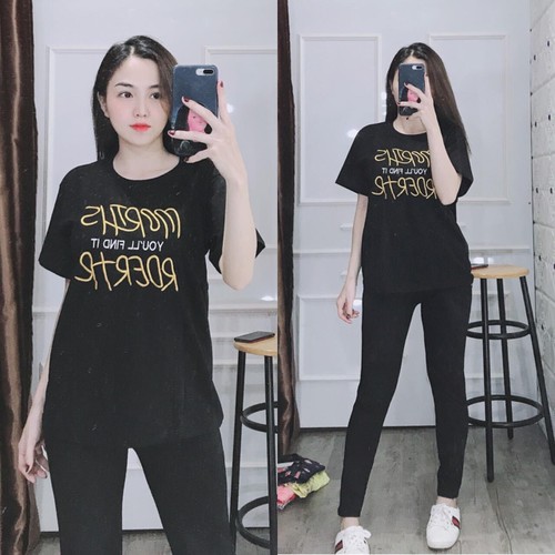 [HCM]ĐỒ BỘ THUN CO GIẢN MẶC NHÀ- SIZE 40-65KG