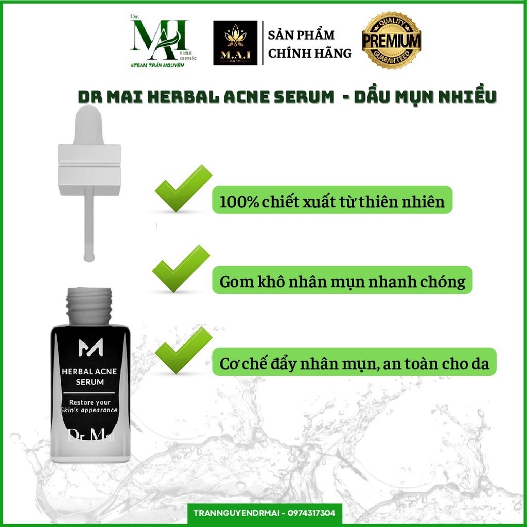 Serum Dr Mai nguyên chất Herbal Acne 6ml ( mẫu mới )