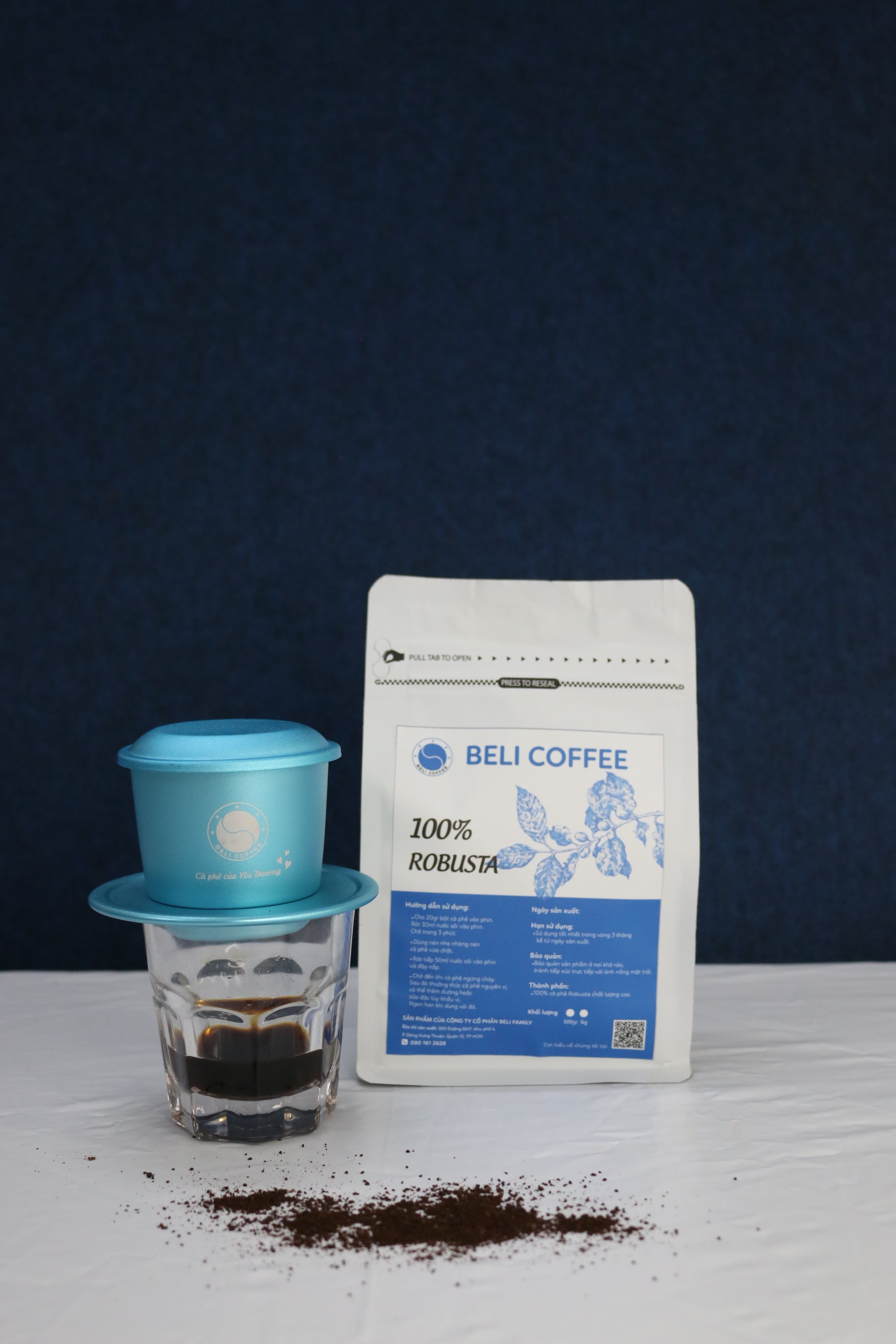 [HCM]Cà Phê Pha Phin Beli Coffee 100% Robusta gói 250gr