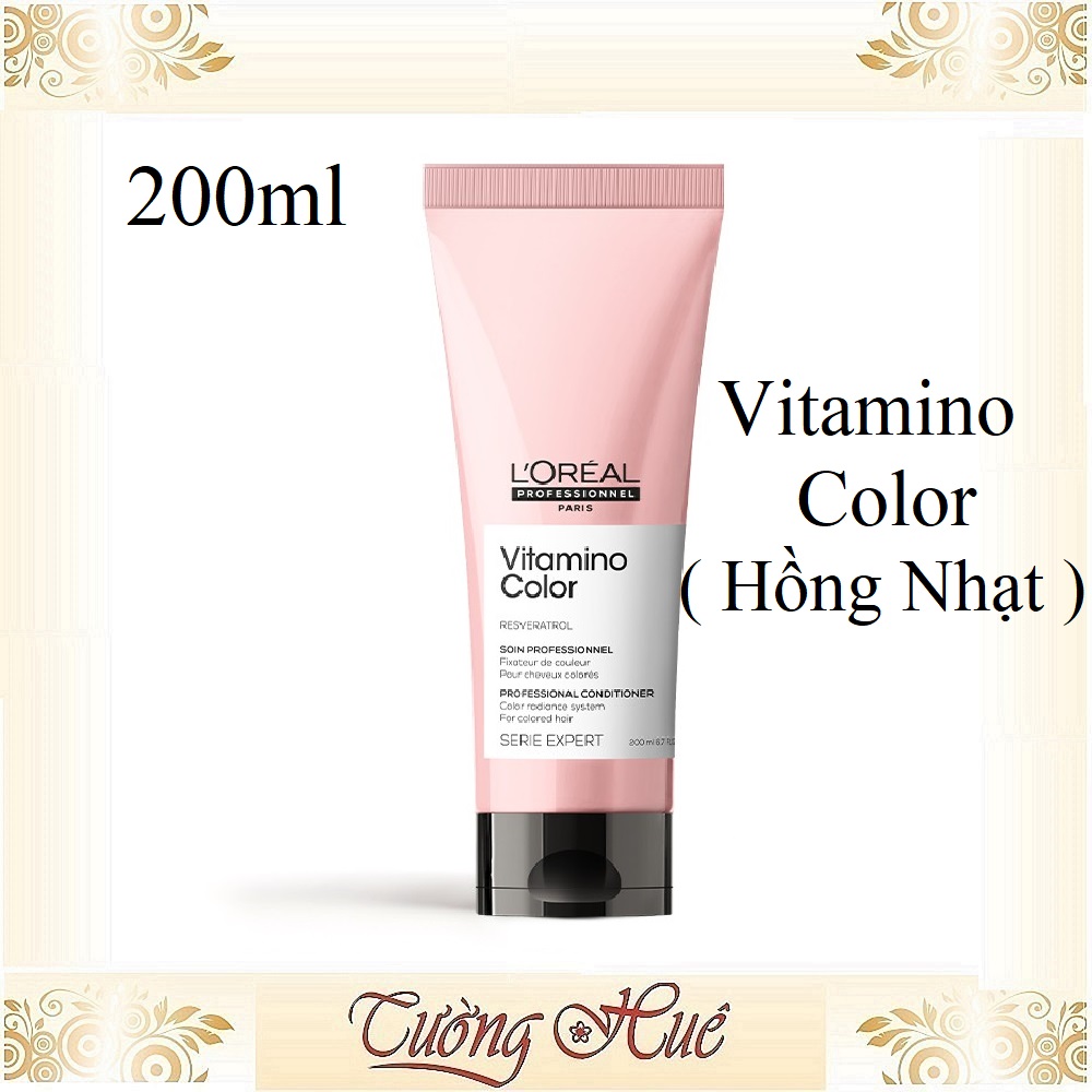 Dầu xả cho tóc nhuộm loreal serie expert a-ox vitamino color - 750ml - hồng nhạt
