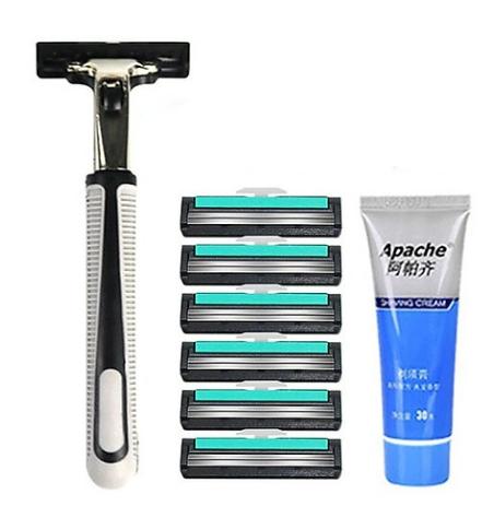 [ COMBO 36 LƯỠI DAO KÉP + 1 CÂY CẠO + 1 TUÝP KEM CẠO ] - COMBO 36 LƯỠI DAO CẠO RÂU