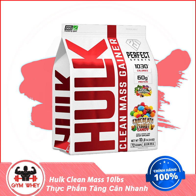 [HCM]Sữa Dinh Dưỡng Tăng Cân Cao Cấp Cho Người Gầy Hulk Clean Mass Gainer 10lbs 4.54kg