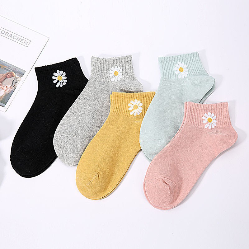 COMBO 10 Đôi Tất Gấu, Hoa Cúc Cổ Ngắn ( Khử Mùi , Thấm Mồ Hôi , Thoáng Khí )