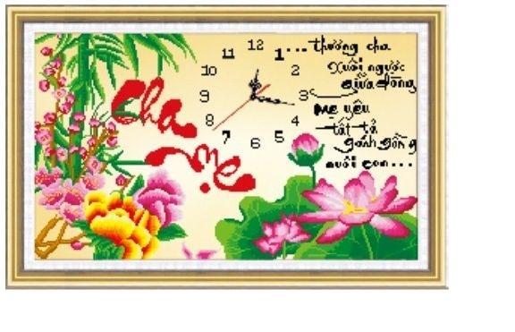 Tranh chấm đá 5D - Chữ Cha mẹ 118