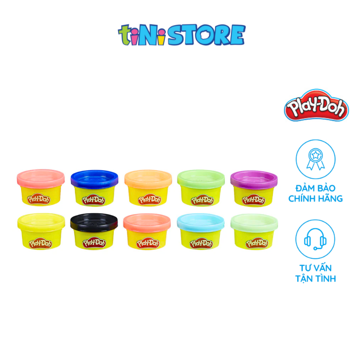 Bộ đồ chơi Hasbro ống đất nặn 10 màu Play-Doh 22037