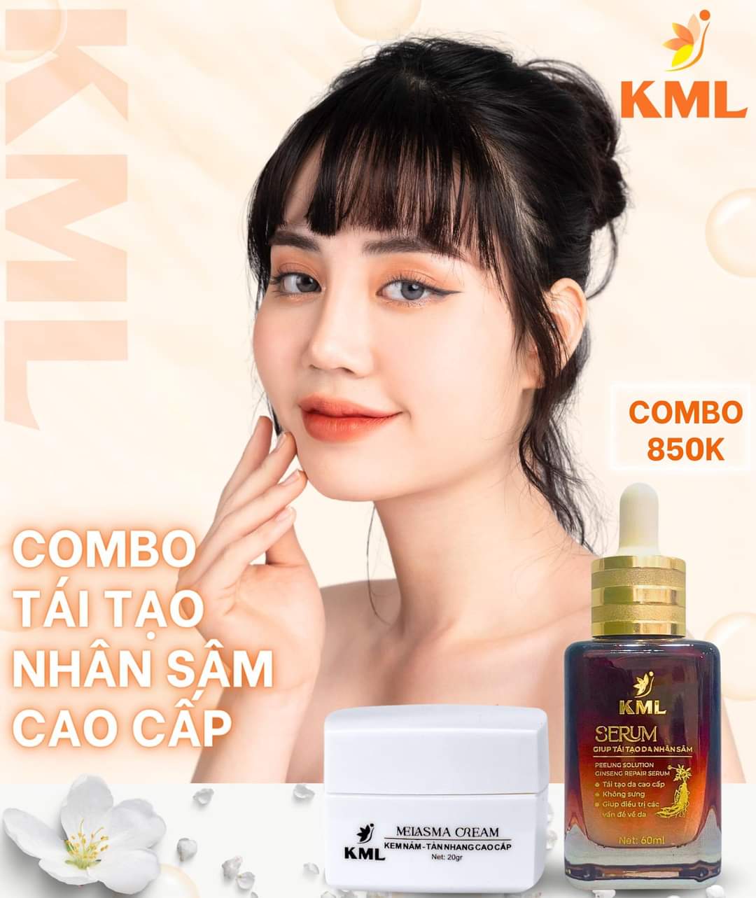 Combo tái tạo peel da KML