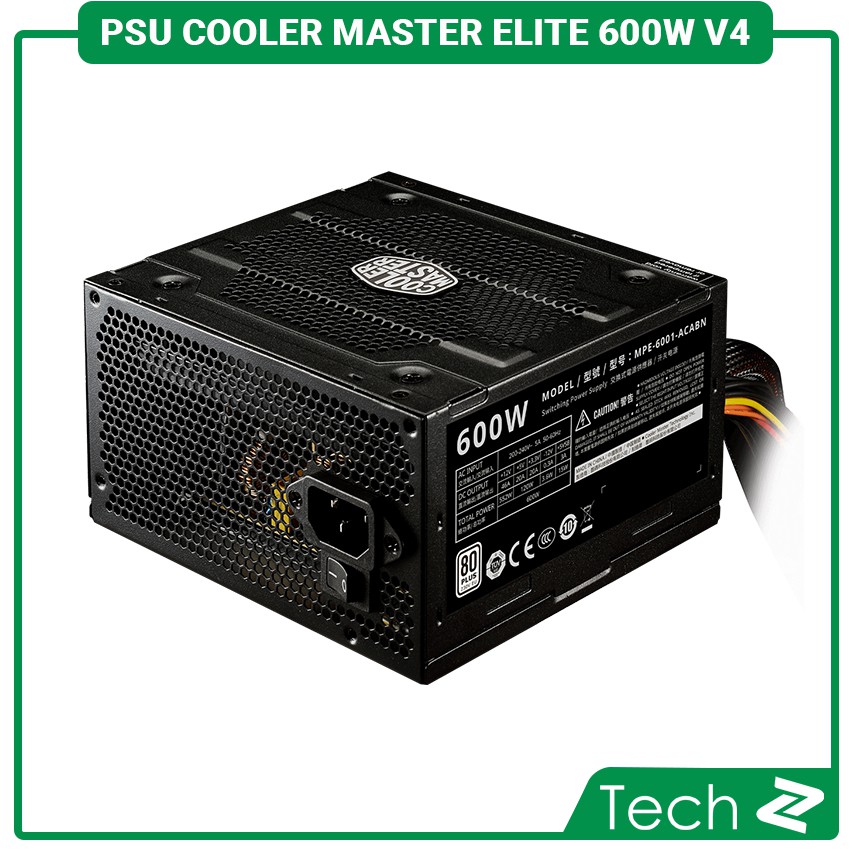 [FREESHIP MAX] Nguồn máy tính Cooler master Elite 600W V4 (80 Plus /Màu Đen)