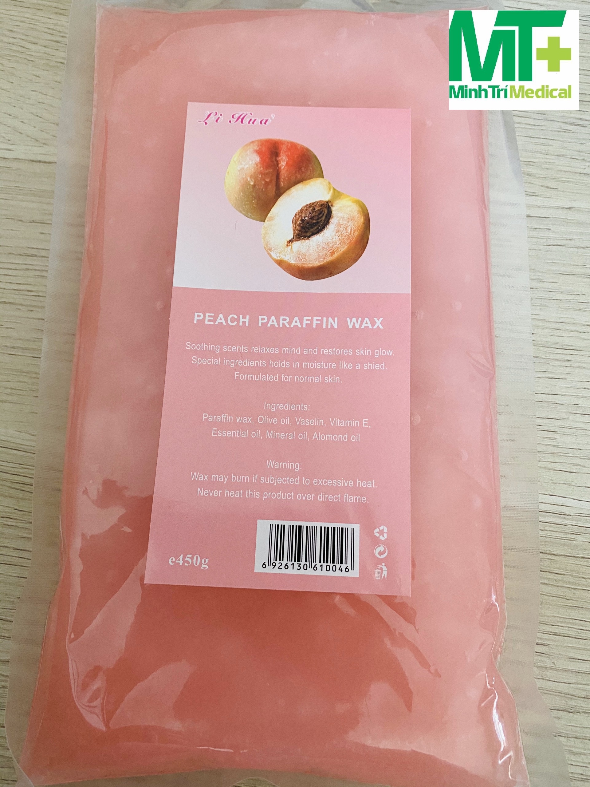 SÁP PEACH PARAFIN WAX(450G)